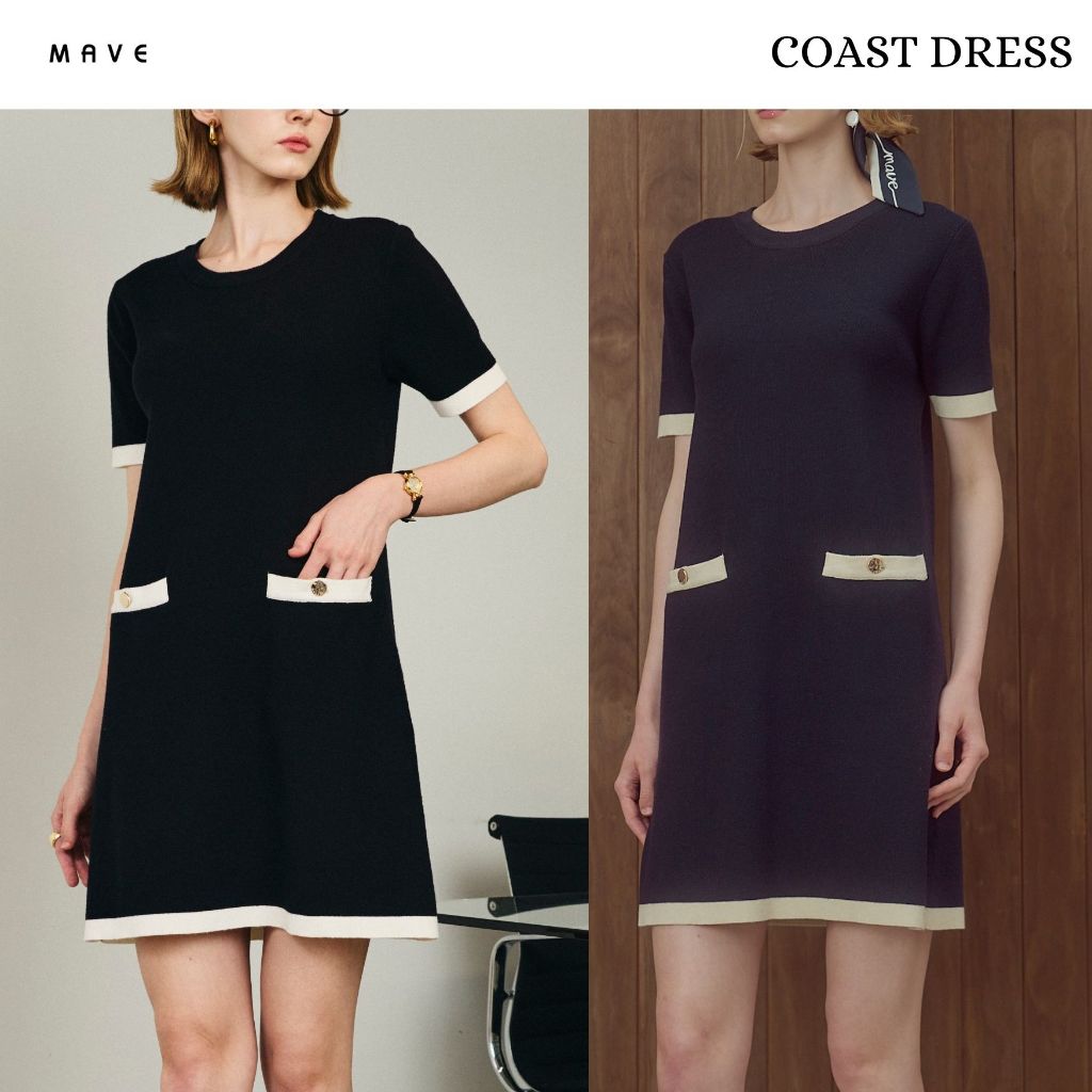 MAVE เดรส รุ่น Coast สี NAVY,BLACK