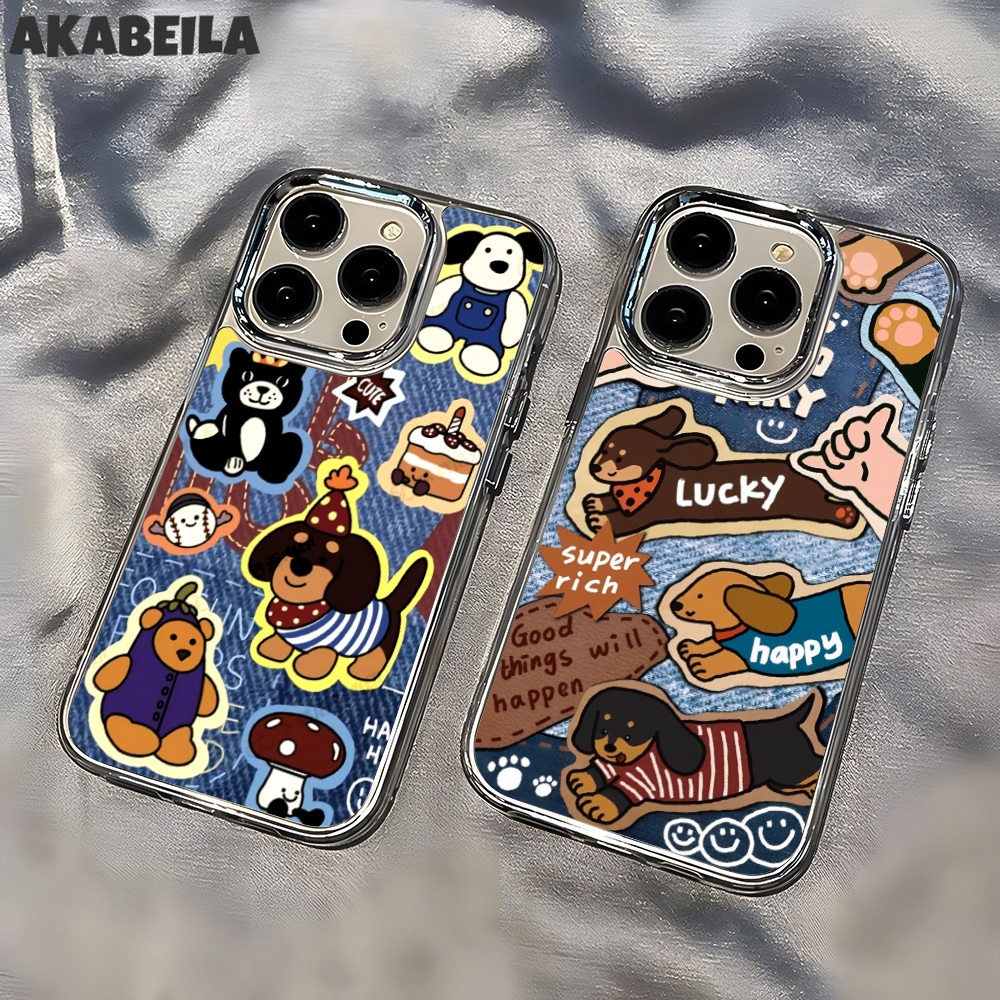 สุนัขน่ารัก เคสTPUใส iPhone 11 12 13 14 15 16 17 Pro Max 6 7 8 Plus Xs Max XR เคสโทรศัพท์มือถือ