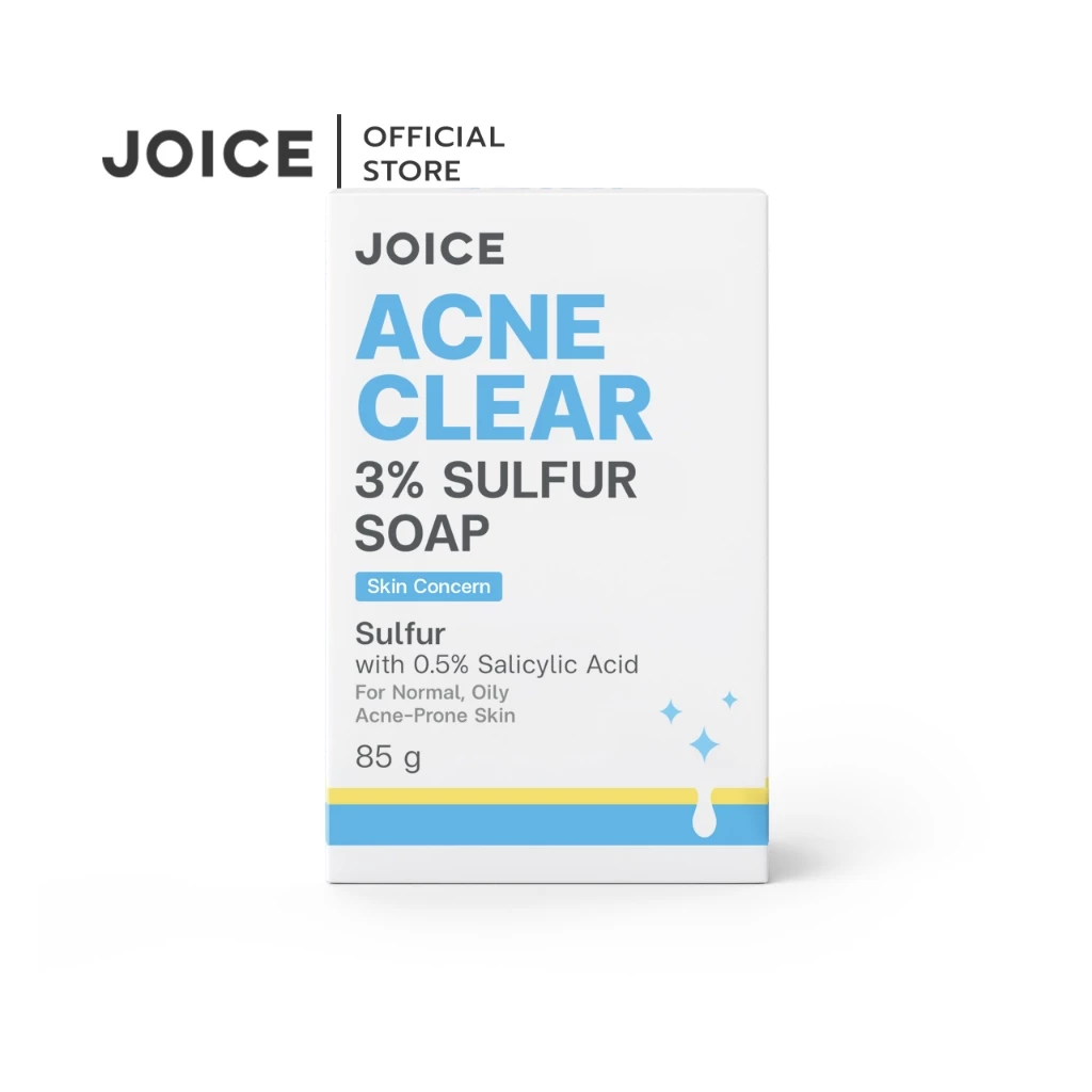 JOICE Acne Clear 3% Sulfur Soap 85g. สบู่ลดสิว สิวที่หลัง อก ก้น