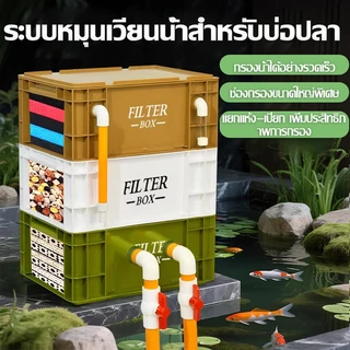 กล่องกรองน้ำตู้ปลา ระบบกรองหลายชั้น จุวัสดุกรองได้มาก ติดตั้งง่าย วัสดุแข็งแรง