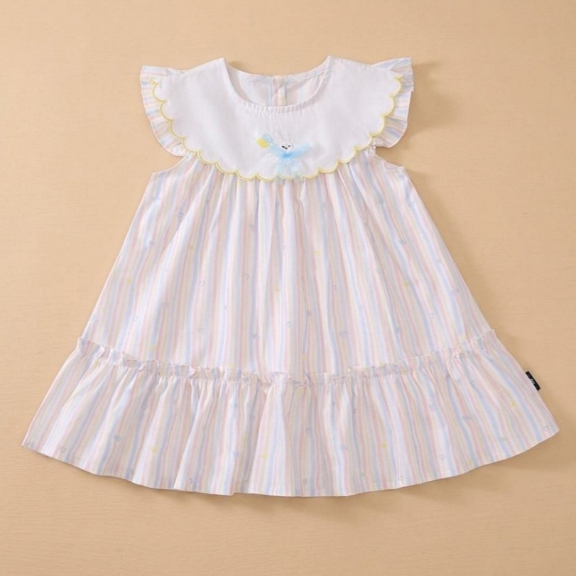 Hania Kids พร้อมส่ง ชุดเดรสกระต่ายน้อยพาสเทล - K5125632