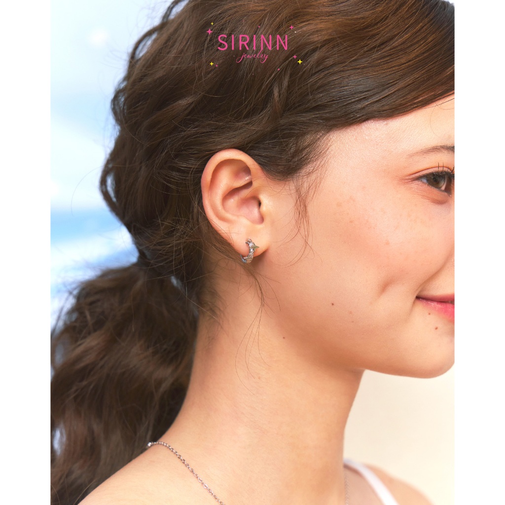 Spiky Star Hoops ต่างหูห่วงดาว