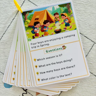 (ใช้โค้ดรับcoinคืน10%ได้) Flashcards Questions บัตรถามตอบแบบโต้ตอบภาษาอังกฤษสำหรับแม่และลูก 32 ใบ