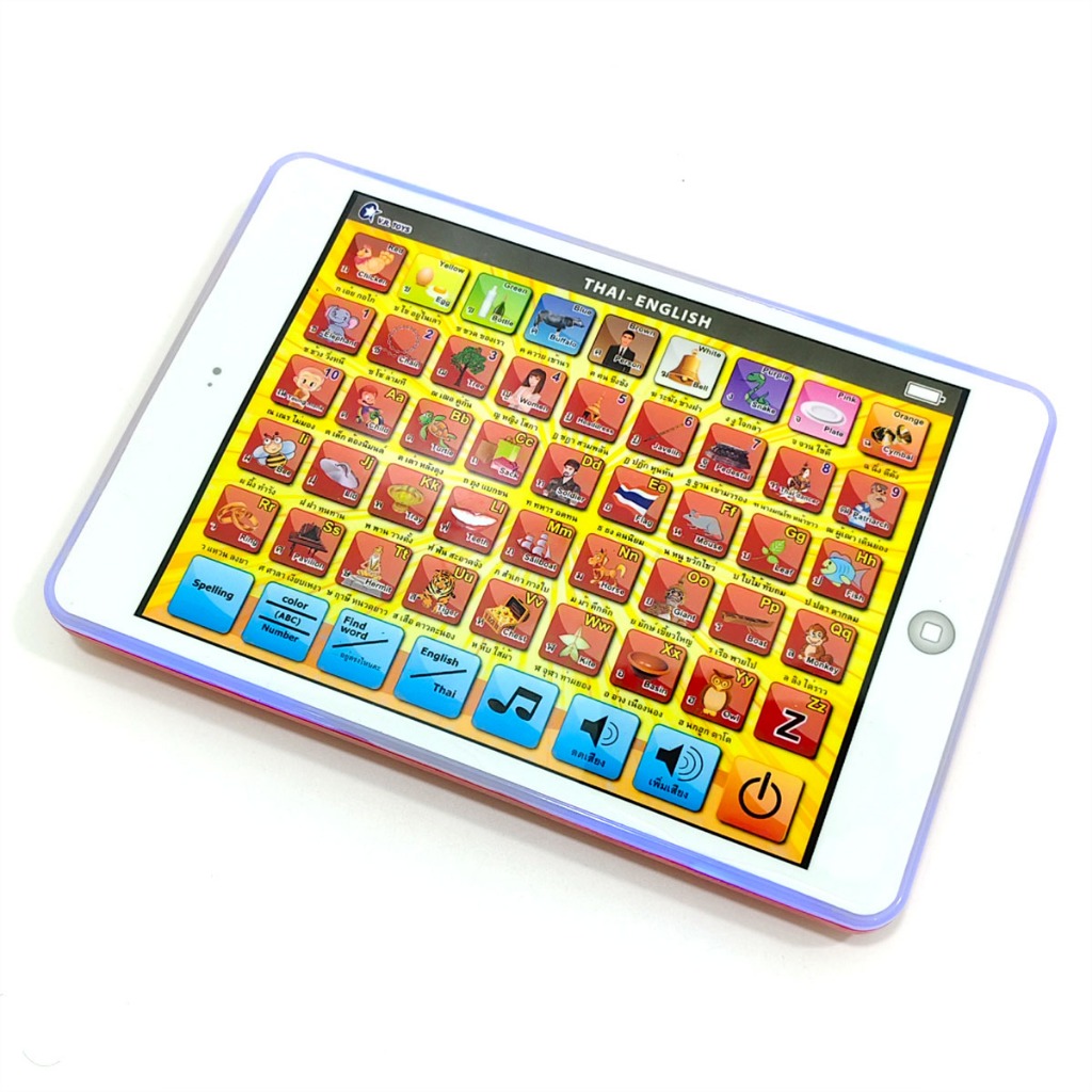 WK23TOY มินิแท็บเล็ตของเล่น เรียนรู้ภาษาไทย-อังกฤษ สีตัวเลขและเพลง VR789