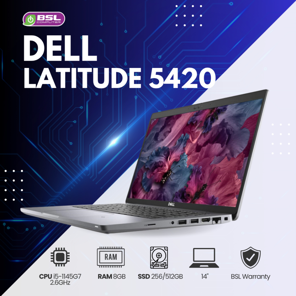 💻 โน๊ตบุ๊คสายทำงานตัวฮิต! Dell Latitude 5420 มือสอง พร้อมใช้งาน บาง เบา แรง ใช้งานลื่น  USED Laptop 