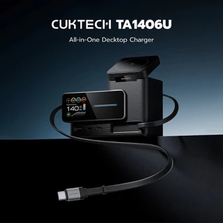 【รับประกันของแท้】CUKTECH TA1406U แท่นชาร์จ Desktop Charger 140W Max พร้อมแท่นชาร์จไร้สาย Magnetic รองรับ PD3.1-2Y