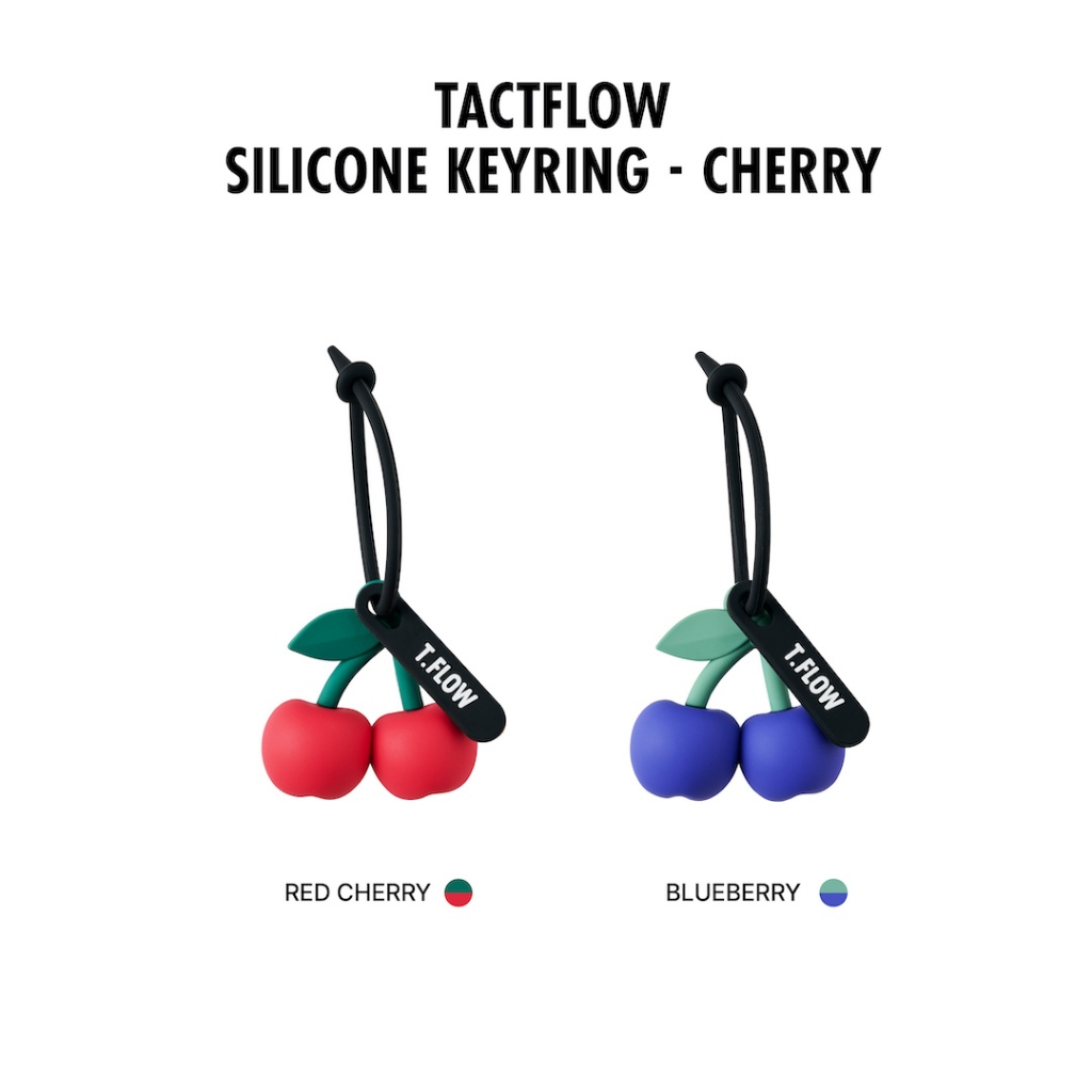 TACTFLOW แท็กโฟลว พวงกุญแจซิลิโคน รูปเชอร์รี่ Silicone Keyring Cherry รุ่น TFC103