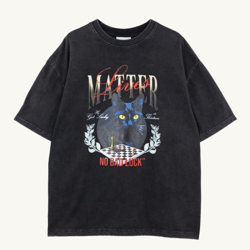 Classy - เสื้อยืด ผ้าฟอก Oversized รุ่น Lives Matter