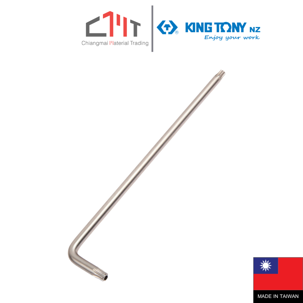 KING TONY ประแจตัวแอล ท็อค ยาว สีขาว มีรู ขนาด T10 - T50 No.1127R