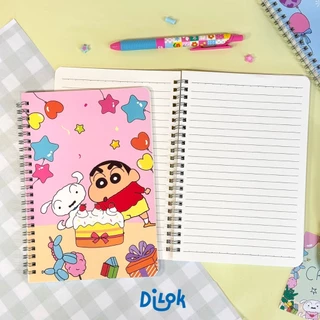 Crayon Shinchan Spiral Notebook สมุดริมลวดชินจัง ขนาด A5 สมุดโน้ตมีเส้น จำนวน 50 แผ่น