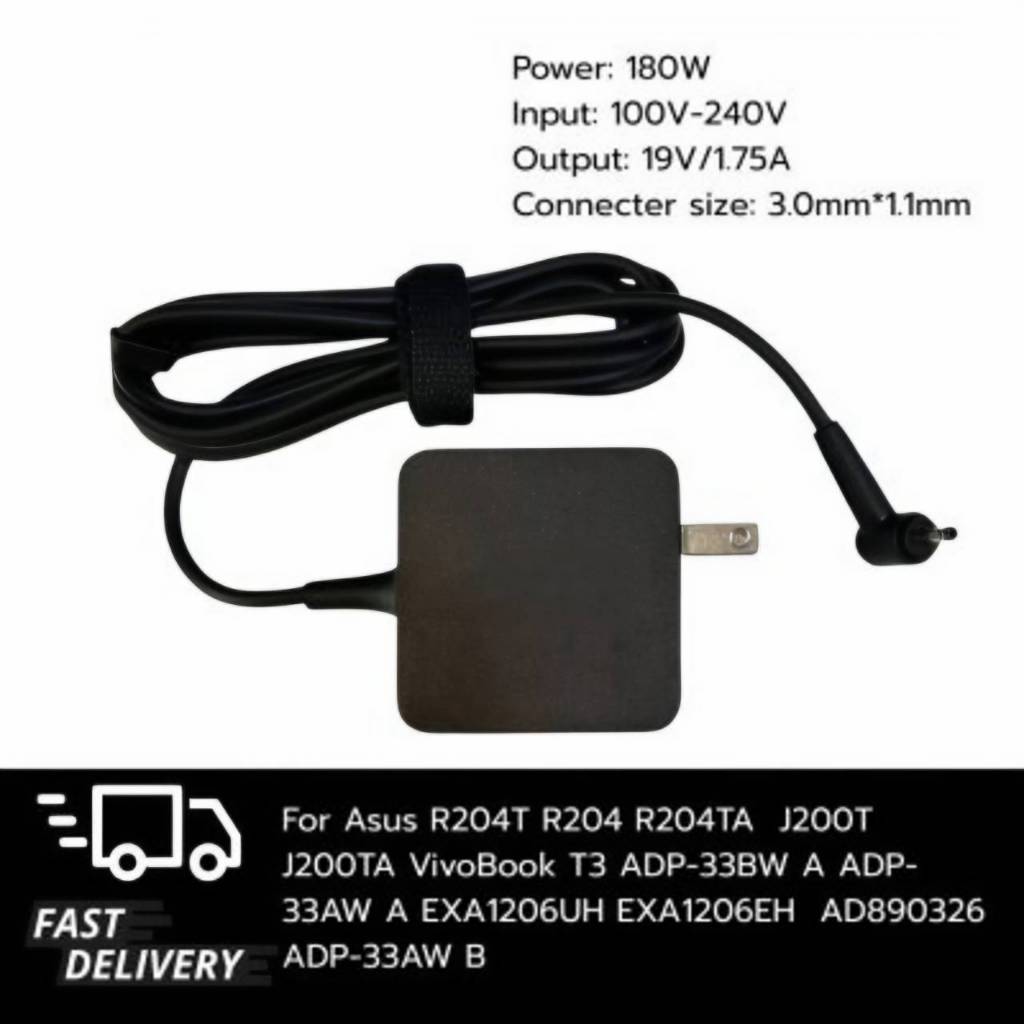 (ประกัน 18 เดือน) ที่ชาร์จ โน๊ตบุ๊ค for  Asus R204T R204 J200T Laptop 19V/1.75A 33W 3.0x1.1mm สาย มอ