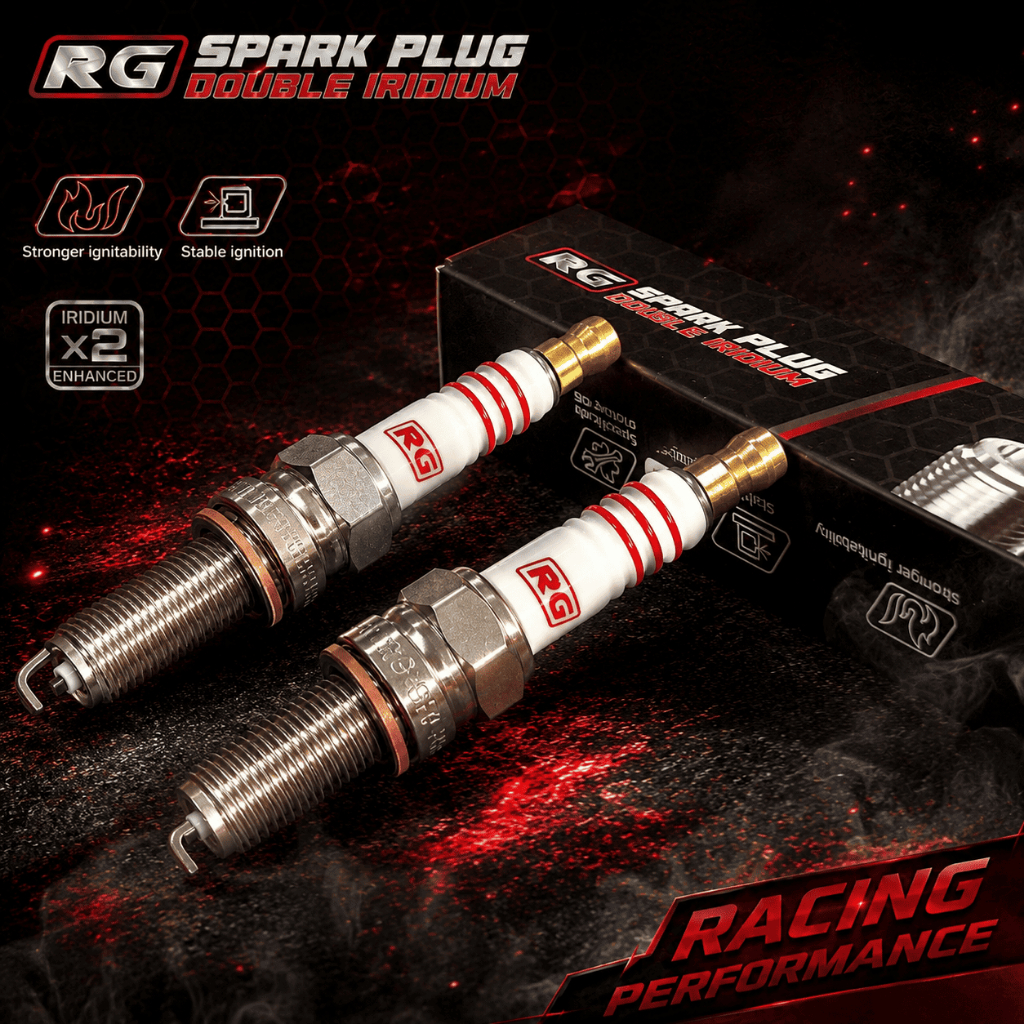 หัวเทียนแต่งRG DOUBLE IRIDIUM ไฟแรง นิ่ง เสถียรแบบเห็นได้ชัด สำหรับรถแรงโดยเฉพาะ ใหม่ล่าสุด!!