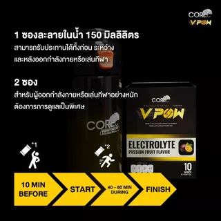 V POW Electrolyte Instant Powder เกลือแร่ลดตะคริวกลิ่นเสาวรส (1 กล่อง 30 ซอง) | ฟรี!กระบอกน้ำ 1ใบ