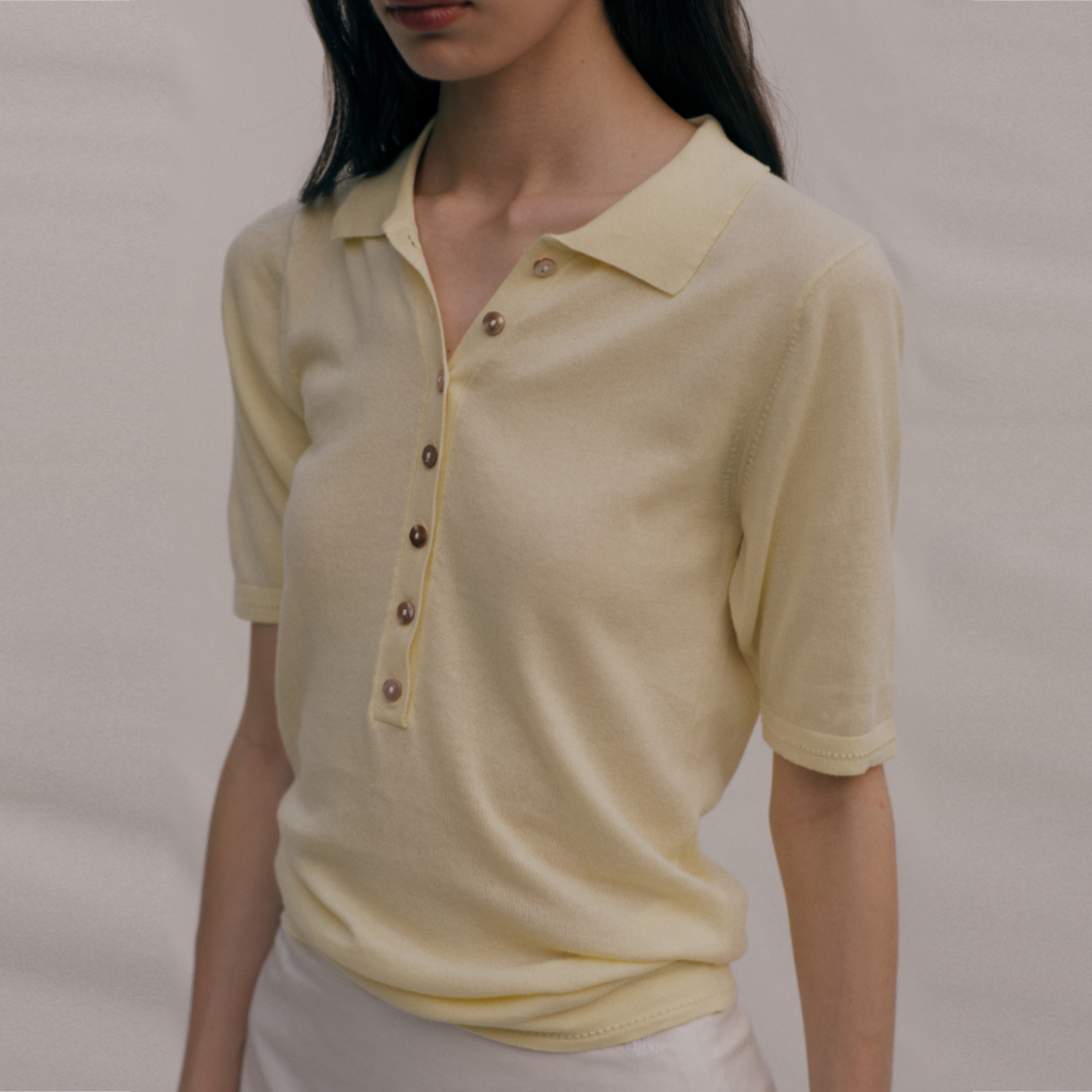 She Knows - Ada Knit Polo เสื้อโปโล ผ้านิต คอตต้อนออร์แกนิค
