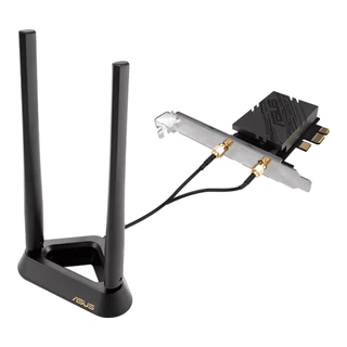 ASUS (PCE-BE92BT) WiFi 7 PCI-E Adapter with 2 external supporting 6GHz band, 320MHz, Bluetooth 5.4