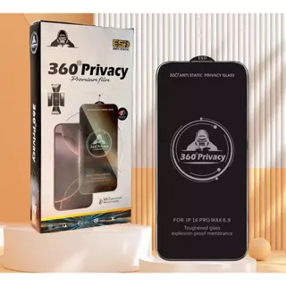 ฟิล์มกระจก กันมอง kingkong360องศา สำหรับiPhone 17promax 16promax 15pro 14promax 15plus 13pro 12promax 12 xr 11 xmax IPXS