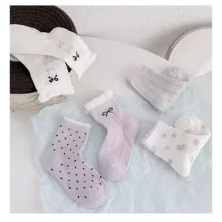 nana*t114*ถุงเทาเด็ก ถุงเทาเด็กผู้หญิง แพ้ค5คู่ พร้อมส่งที่ไทย
