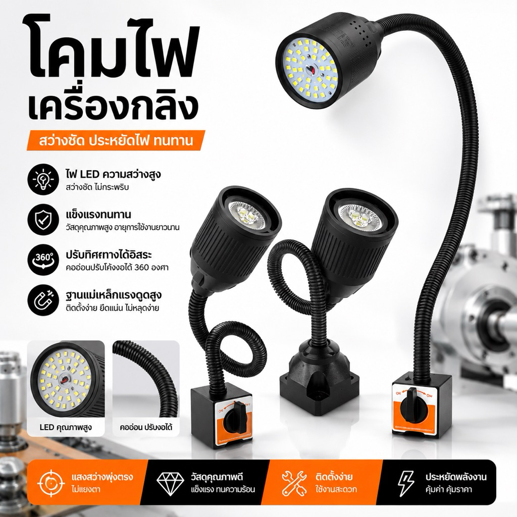โคมไฟ LED เครื่องกลึง