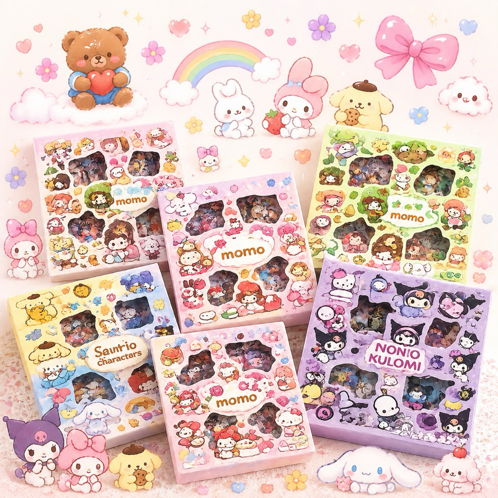 🌻HIKY DISING🌻  สติ๊กเกอร์ 🧡 Sticker ชุด PVC น่ารักกันน้ำ ตกแต่ง ไดอารี่ สติ๊กเกอร์ไดคัทคละลาย แบ่งขาย 🧡