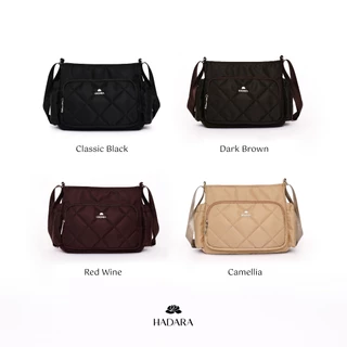 Hadara Moment Series No.32 กระเป๋าสะพาย ผ้า Deluxe Nylon 20 ช่องจัดเก็บ ใส่ IPad mini ได้