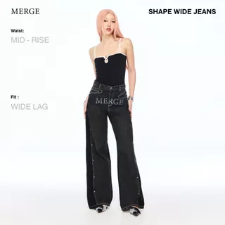 Merge Official - Shape Wide Jeans (พร้อมส่ง)