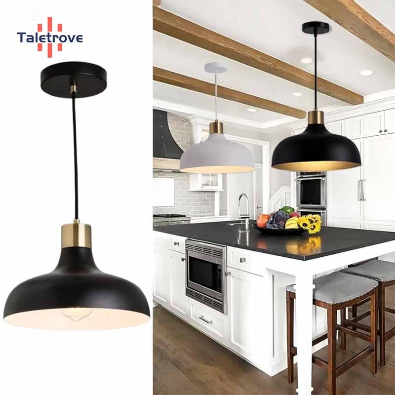 โคมไฟแขวนเพดานทรงโดมขนาดใหญ่สไตล์อุตสาหกรรม ปรับความสูงได้ เหมาะสำหรับห้องรับประทานอาหาร โถงทางเดิน และทางเข้า