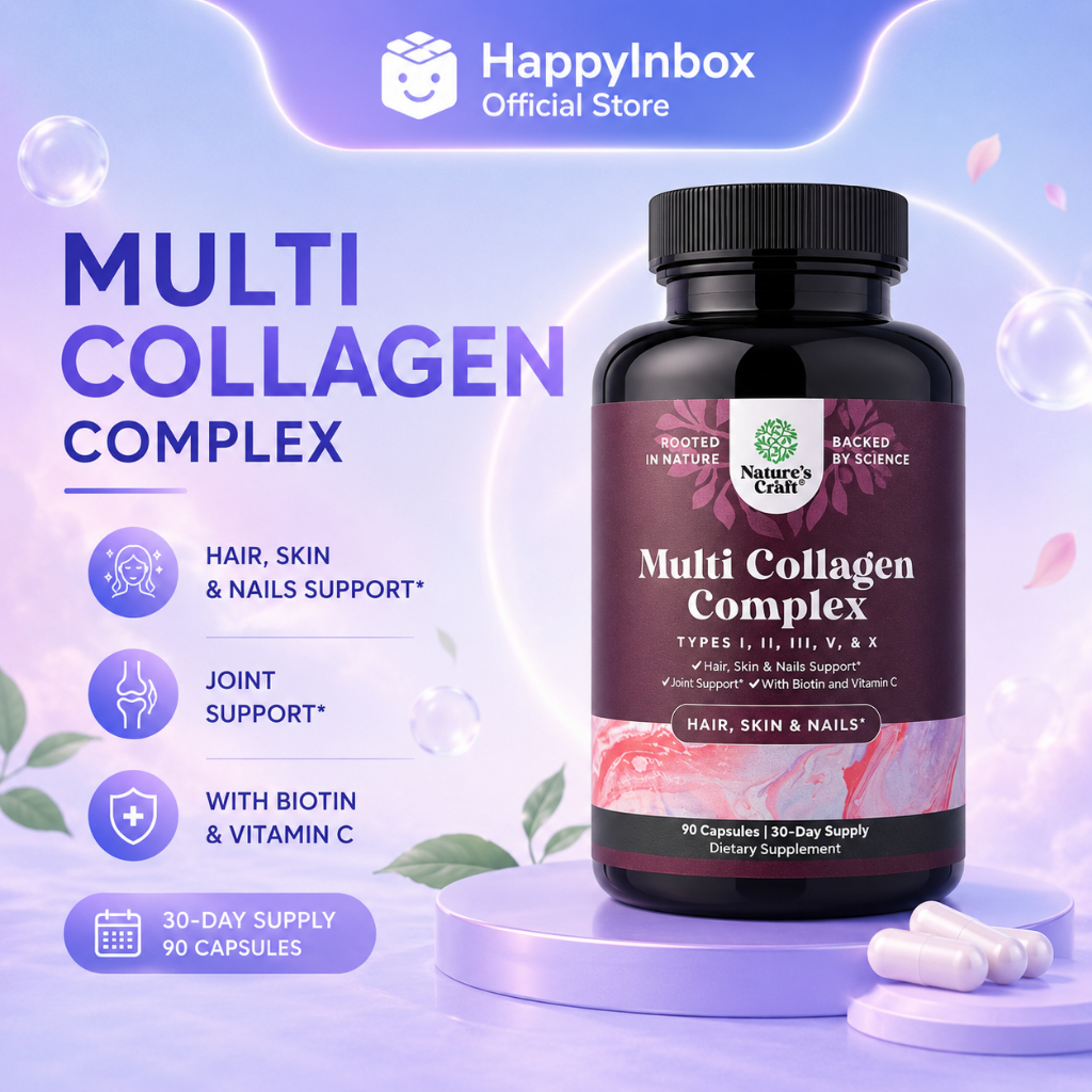 Nature’s Craft Multi Collagen Complex คอลลาเจน 5 ชนิด ผิว ผม เล็บ ข้อ 90 แคปซูล