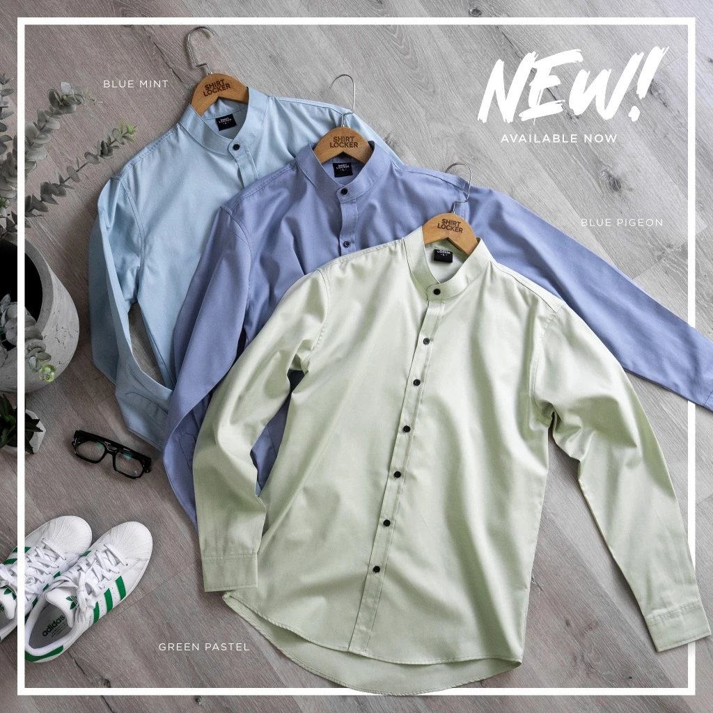 เสื้อเชิ้ตแขนยาว คอจีน ทรงสลิม by SHIRT LOCKER