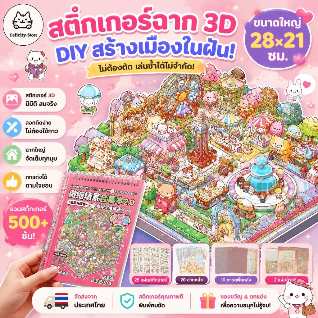 [Tirado Miniature ฉากคอลเลกชัน Series] คอลเลกชันฉากขนาดเล็กสติกเกอร์ PET สติกเกอร์กระดาษ Scrapbooking วัสดุสมุดภาพชุด