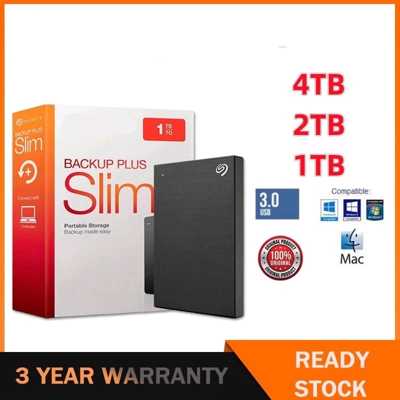 External Harddisk 2TB ฮาร์ดดิสก์แบบพกพา Hard Drives HDD 2.5 USB3.0 ฮาร์ดไดรฟ์คุณภาพสูง Harddisk External