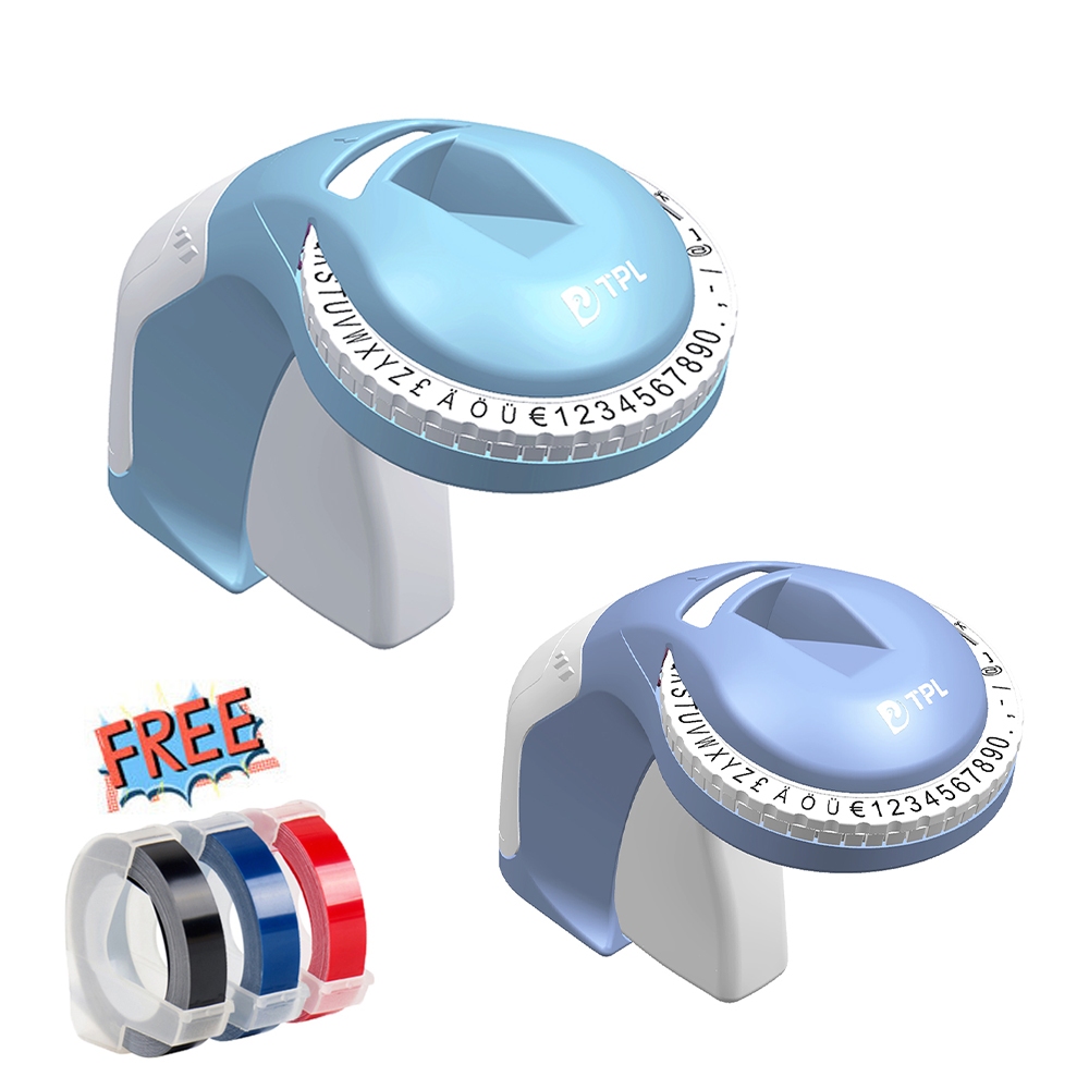 B90 เครื่องปริ้นท์ฉลาก ลายนูน แบบพกพา พร้อมเทปรีฟิล 3D 3 ม้วน สําหรับเครื่องทําฉลาก Dymo Organizer Xpress 12965