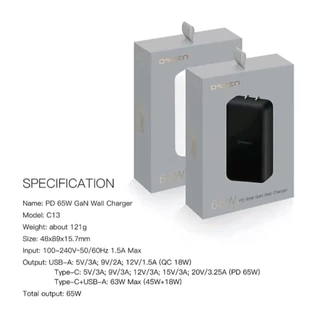 Eloop & Orsen C13 Adapter Fast Charge QC 4.0 PD 65W