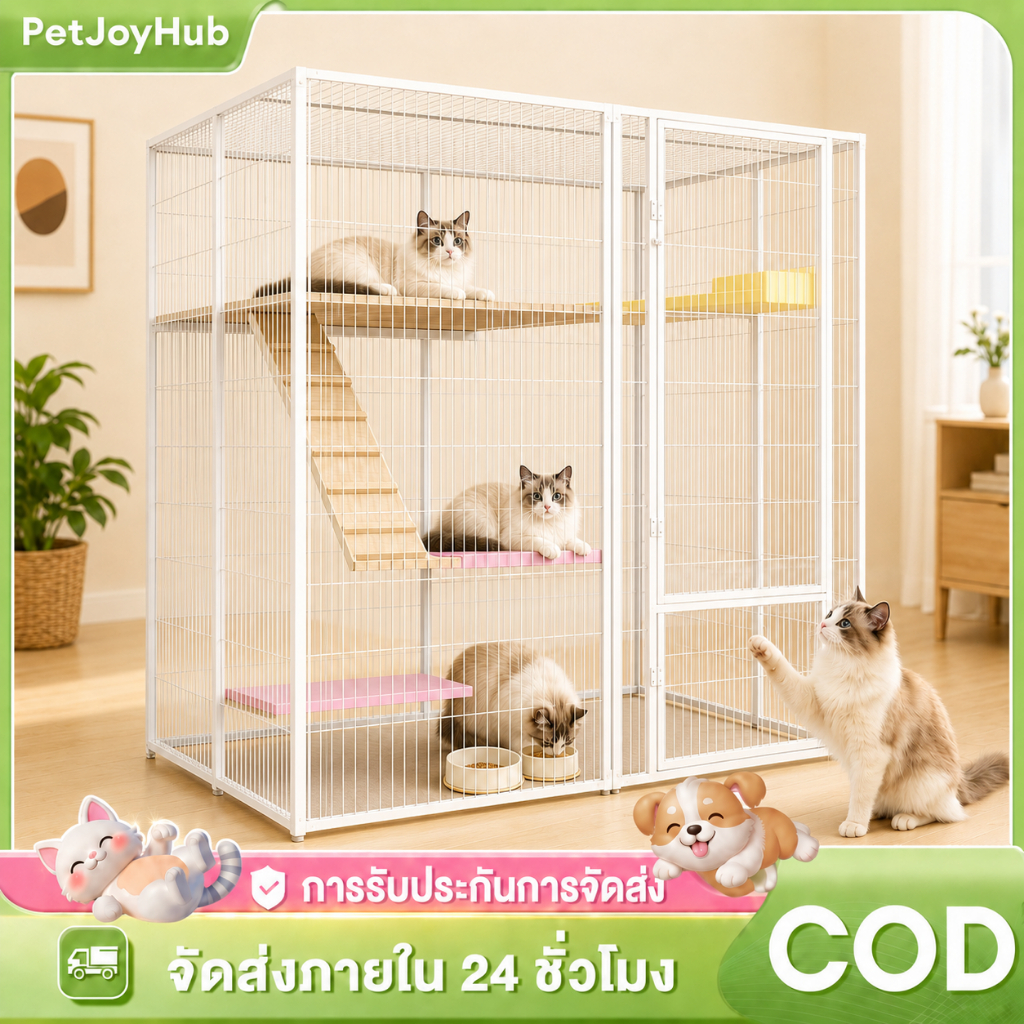 กรงแมว กรงแมวแบบทำเอง กรงแมวขนาดใหญ่ กรงกระต่าย กรงนก กรงสัตว์เลี้ยง มีให้เลือกหลายแบบหลายขนาด