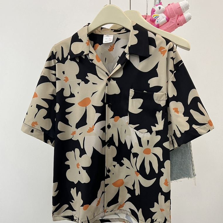 fashiongirl1688 เสื้อเชิ๊ตผู้ชายพิมพ์ลายดอกแก้วดอกใจใส่แล้วมีความดุความออนโยนไปในตัวดาดี้ต้องจัดแล้ว