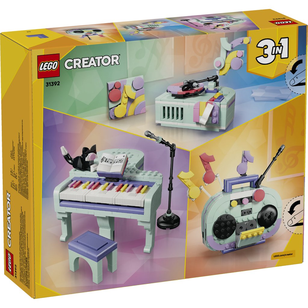 LEGO Creator 3 في 1 ‏31392 بيانو مع قطة (485 قطعة) — صورة 4