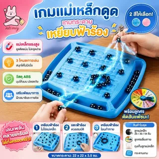 (มี 2 ​​สี) เกมแม่เหล็ก เกมแม่เหล็กดูด เกมกระดาน เกม แม่เหล็ก หมากรุกแม่เหล็ก ของเล่นแม่เหล็ก กระดานหมากรุกแม่เหล็ก
