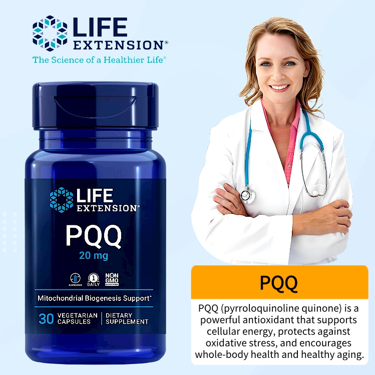 Life Extension PQQ 20mg Capsules, Antioxidant Support for Cellular Health - 30 Vegetarian Capsules
