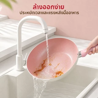 MODOFOชุดเครื่องครัวเซรามิค 4 ชิ้น เคลือบหินธรรมชาติ ไม่ติดกระทะ ปลอดสารพิษ 100% PFOA、PFOS Free ใช้ทุกเตา GUOJ030