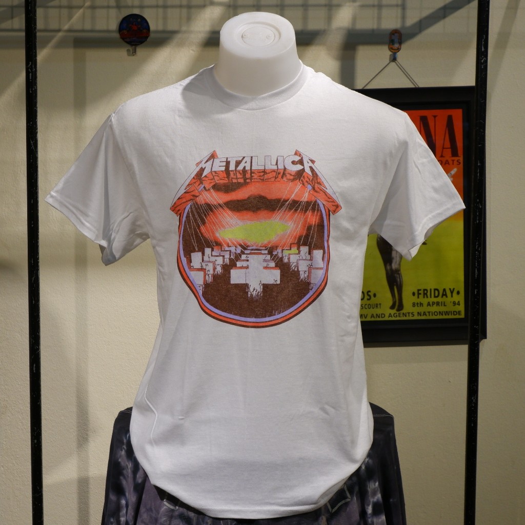 เสื้อยืดวง METALLICA (VINTAGE MOP) White #เติมสต๊อก #พร้อมส่งจากในไทย