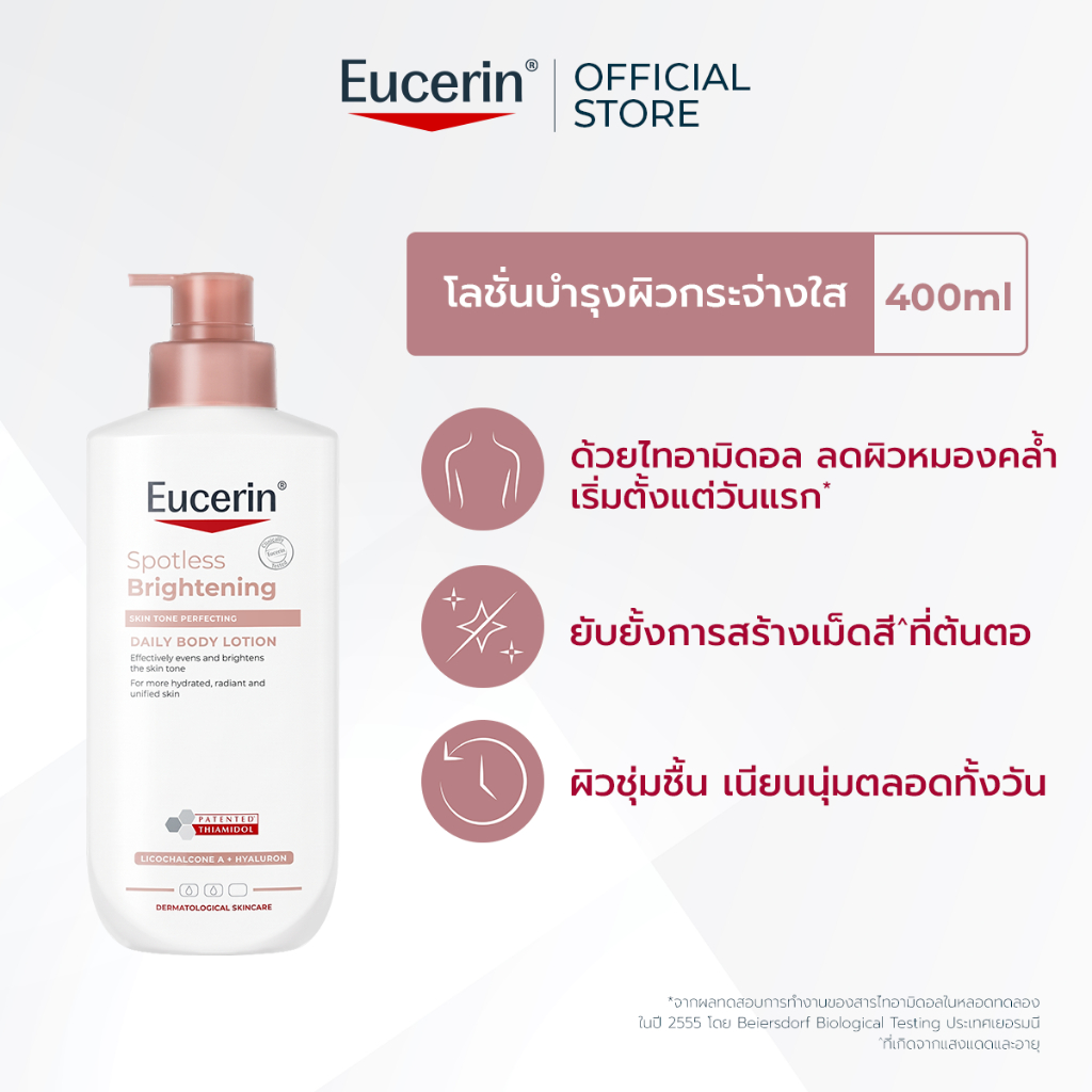 Eucerin SPOTLESS BRIGHTENING SKIN TONE PERFECTING BODY LOTION 400ml บอดี้โลชั่นบำรุงผิวกระจ่างใส