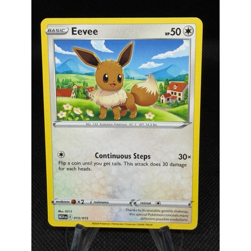 Pokemon Card Eevee M24EN E 013/015 Eng Version 🇺🇸การ์ดแท้💯% ของสะสมหายาก สุดแรร์✨