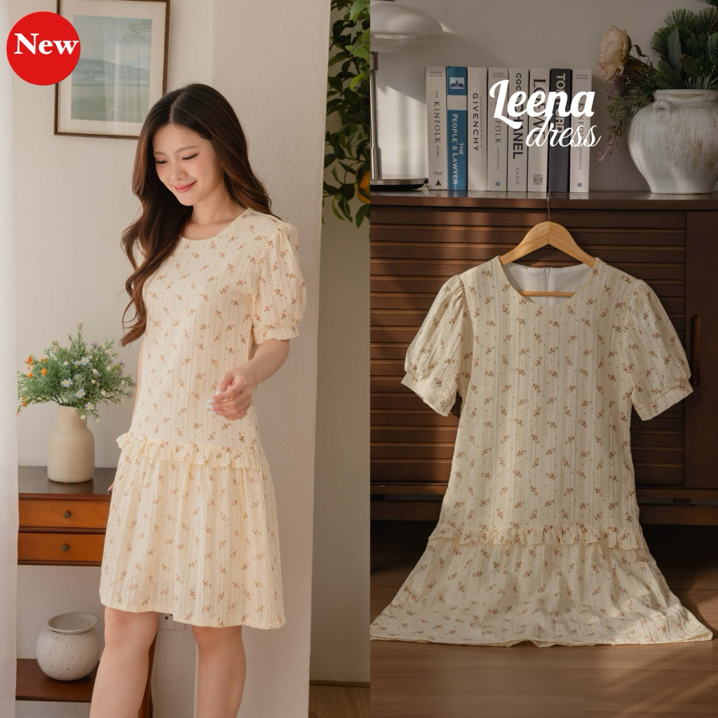 Leena มินิเดรส ลายผ้าน่ารัก