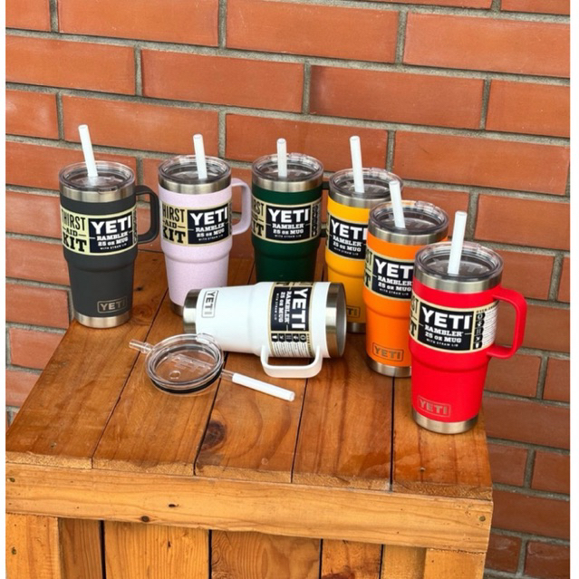 แก้ว YETI RAMBLER 25OZ TRAVEL MUG  WITH STRAW LID