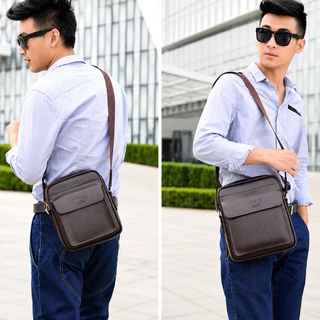 กระเป๋าสะพายข้างผู้ชาย POLO รุ่นเกรดพรีเมียม ไซส์ใหญ่ มีช่องใส่ของเยอะ พร้อมถุงผ้า ส่งจากไทย หนังPU (PLหนังพาดไหล่)