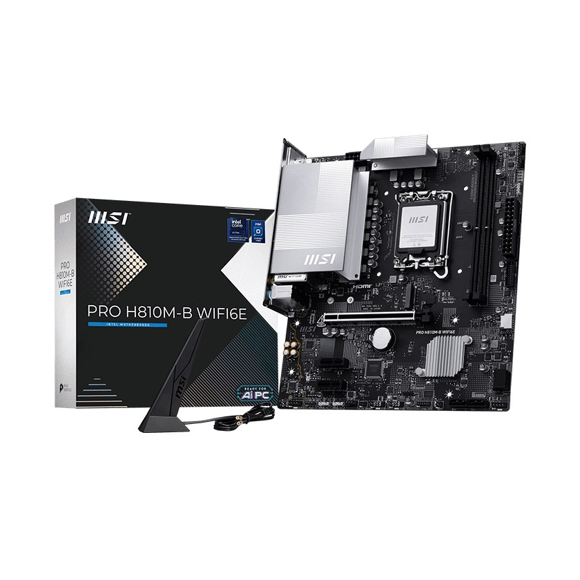 MSI PRO H810M-B WIFI6E Intel mATX LGA1851 Motherboard (เมนบอร์ด)