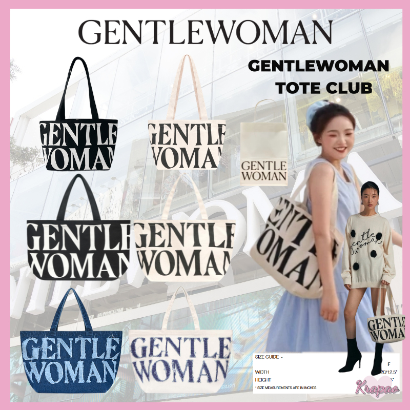 [พร้อมส่ง] GENTLEWOMAN CLUB : Canvas Tote / Denim Tote (มีแท็ก) สะพายข้าง กระเป๋าใบใหญ่ กระเป๋าผ้า gentlewomen กระเป๋า