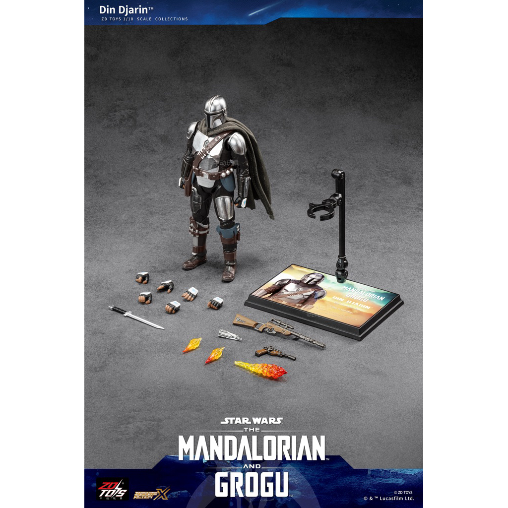 [พร้อมส่ง] ZD TOYS 1/10 Scale Action Figure - Star Wars: Din Djarin (The Mandalorian)