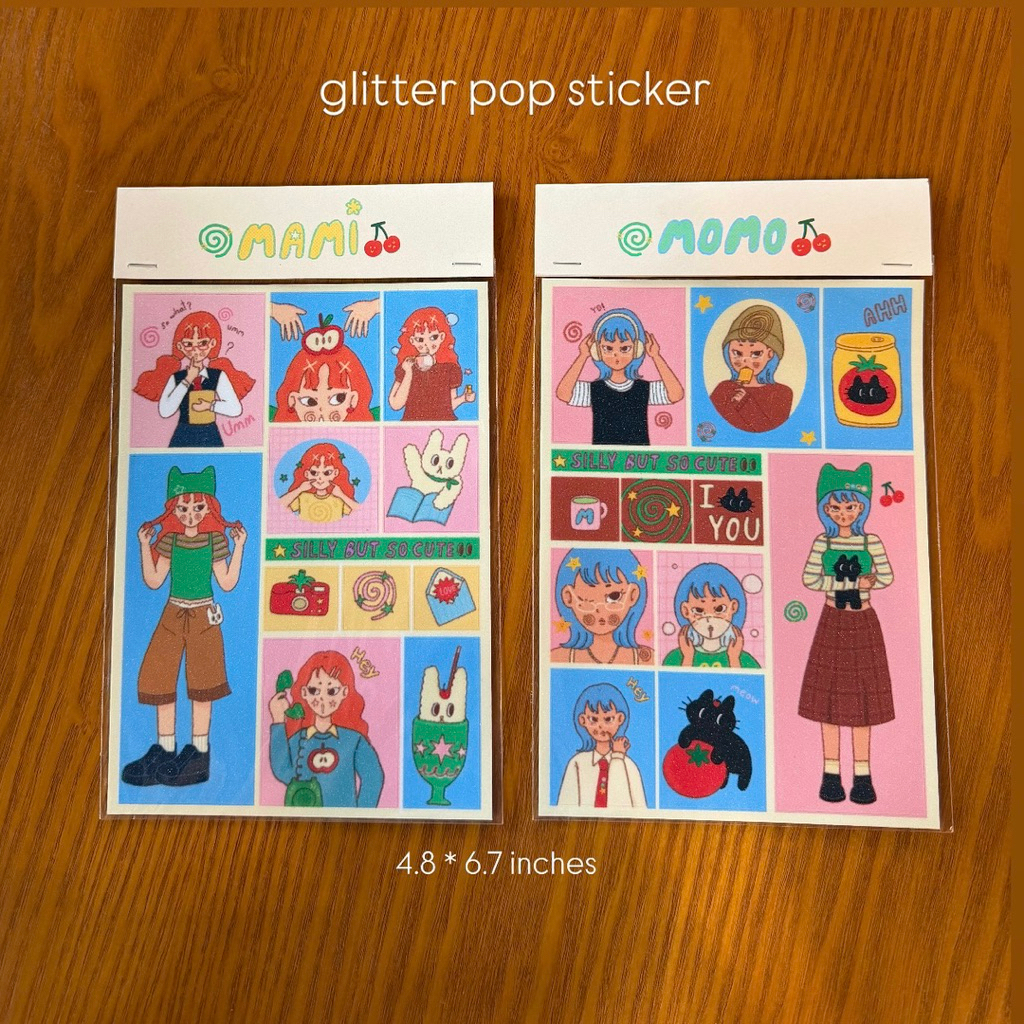 glitter pop sticker🌟