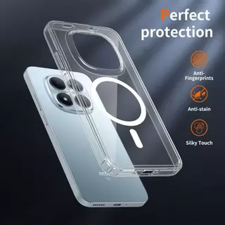 เคสแม่เหล็กใส สำหรับXiaomi Redmi Note15 Note15Pro Plus / Poco M8 M8Pro เคสชาร์จไร้สาย