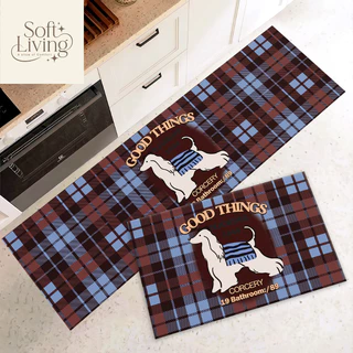 พรมเช็ตคู่ลายสัตว์ 3D (ไร้ขอบ) เซ็ต 2 ชิ้น กันลื่น ซับน้ำดี Cute Style 40x120+40x60 cm